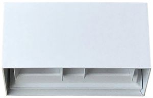 LED-Wandleuchte Z-Licht Doppelwürfel 20W 4×500lm 3000K IP65 weiss