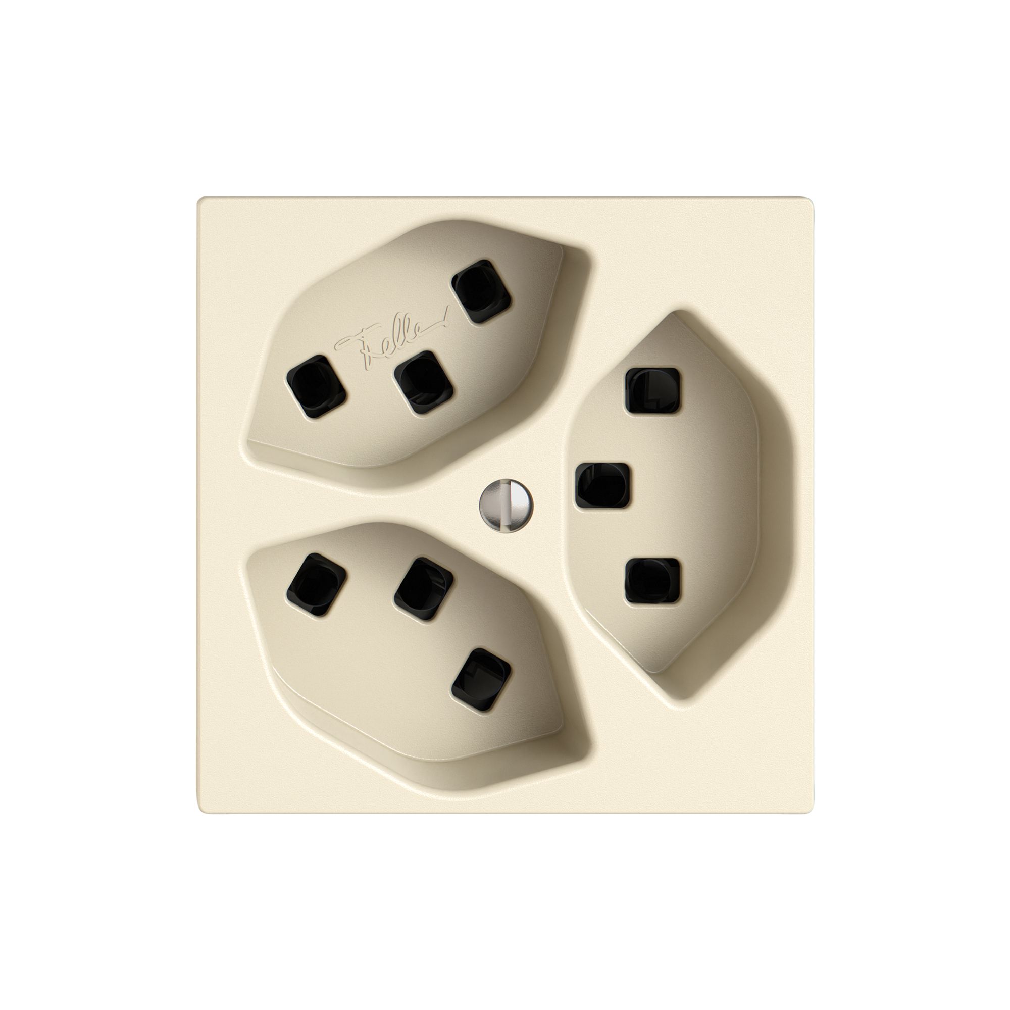 Steckdose EDIZIO.liv SNAPFIX® 3×T23 cr