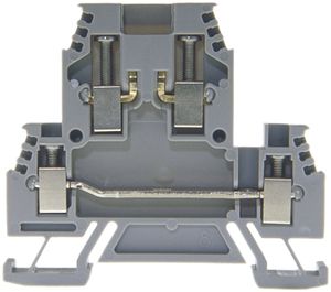 Borne de passage joignable WZ 0.5…2.5mm² 24A 500V vis 2×2 rail DIN/G TH35/G32 gr