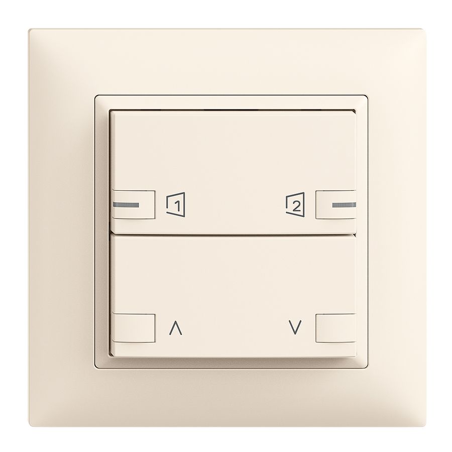 UP-Frontset EDIZIOdue zeptrionAIR Motor 1K S1/S2 mit LED crema