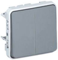 Doppel-Wipptaster PLEXO Ö+S/1L grau