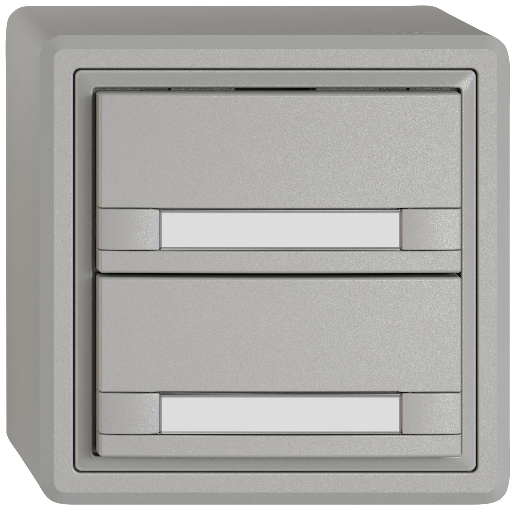 Poussoir KNX RGB AP EDIZIO.liv SNAPFIX® capteur temp.s.LED étiqu.2× comm.2T grc