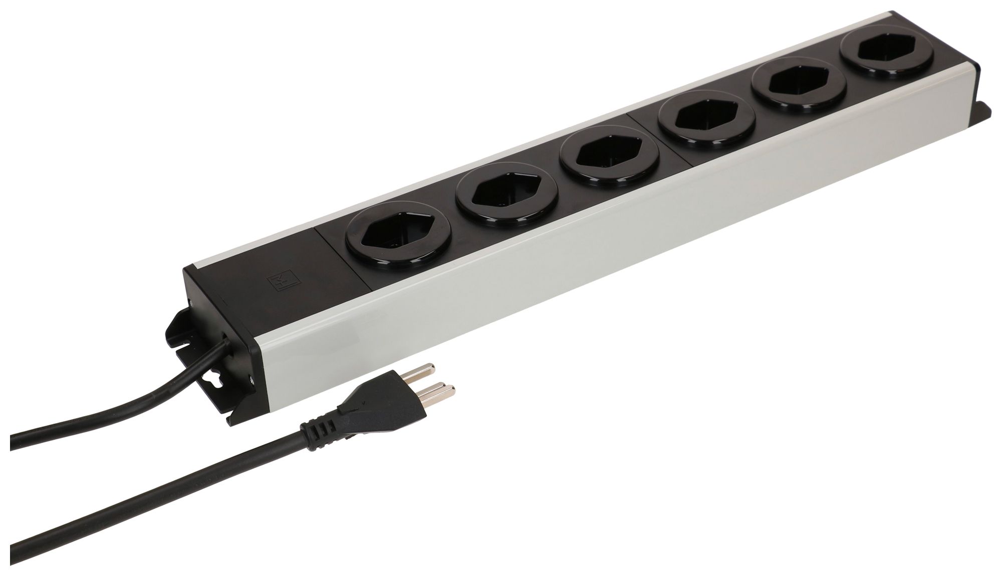 Prise multiple MH POWER LINE 16A 6×T23 3m gris-noir