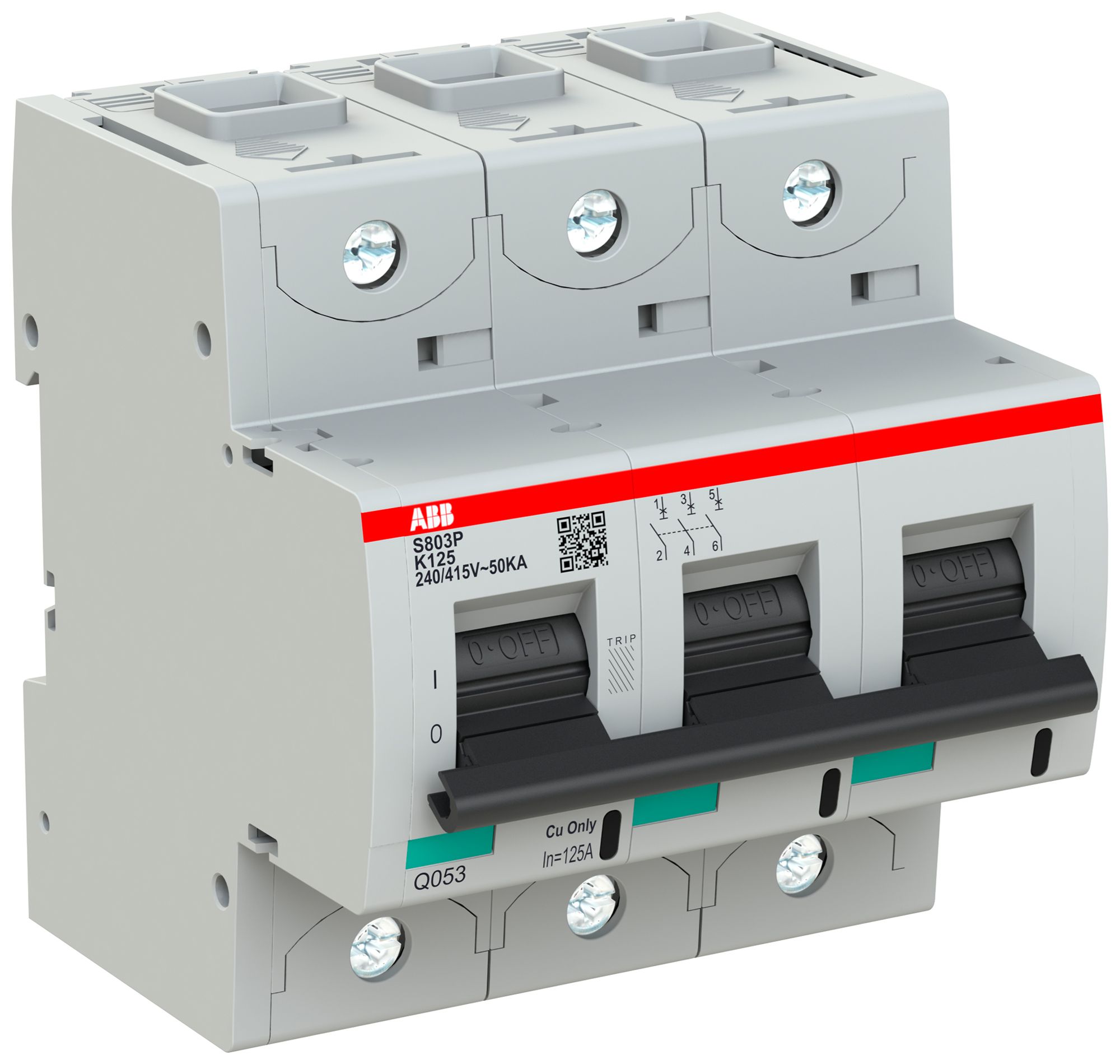 Leitungsschutzschalter ABB S803P-K125 3P 400V K-125A 50kA 5TE