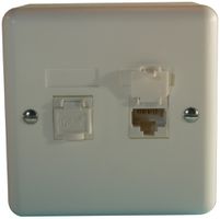 AP-Dose Kat.6 St.2F.2RJ45/u weiss