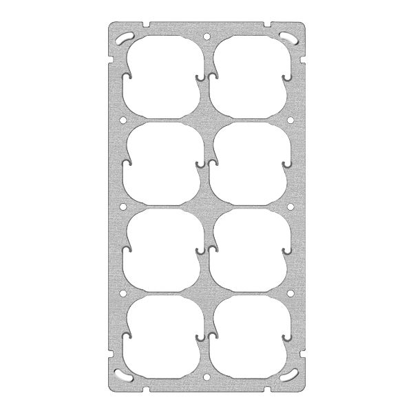 Plaque de fixation ENC FH 4×2 8×52mm