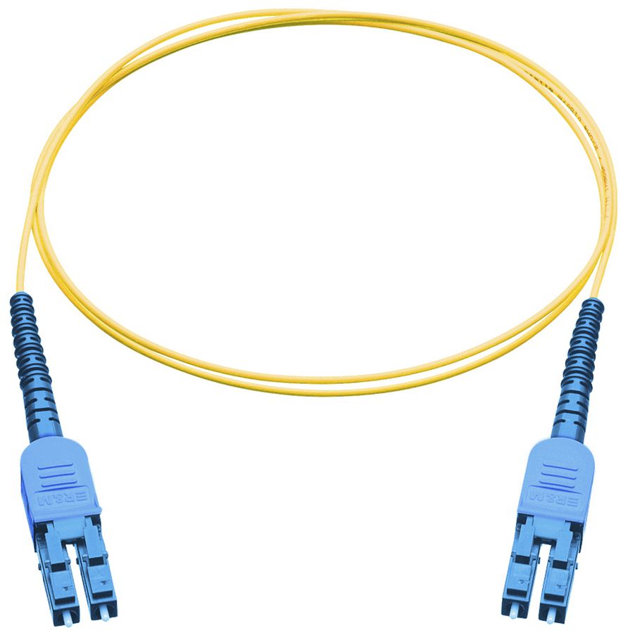 Câble patch FO R&M, LC-QR UniBoot PC/UPC ↔ LC-QR UniBoot PC/UPC, OS2, LSZH, 2m