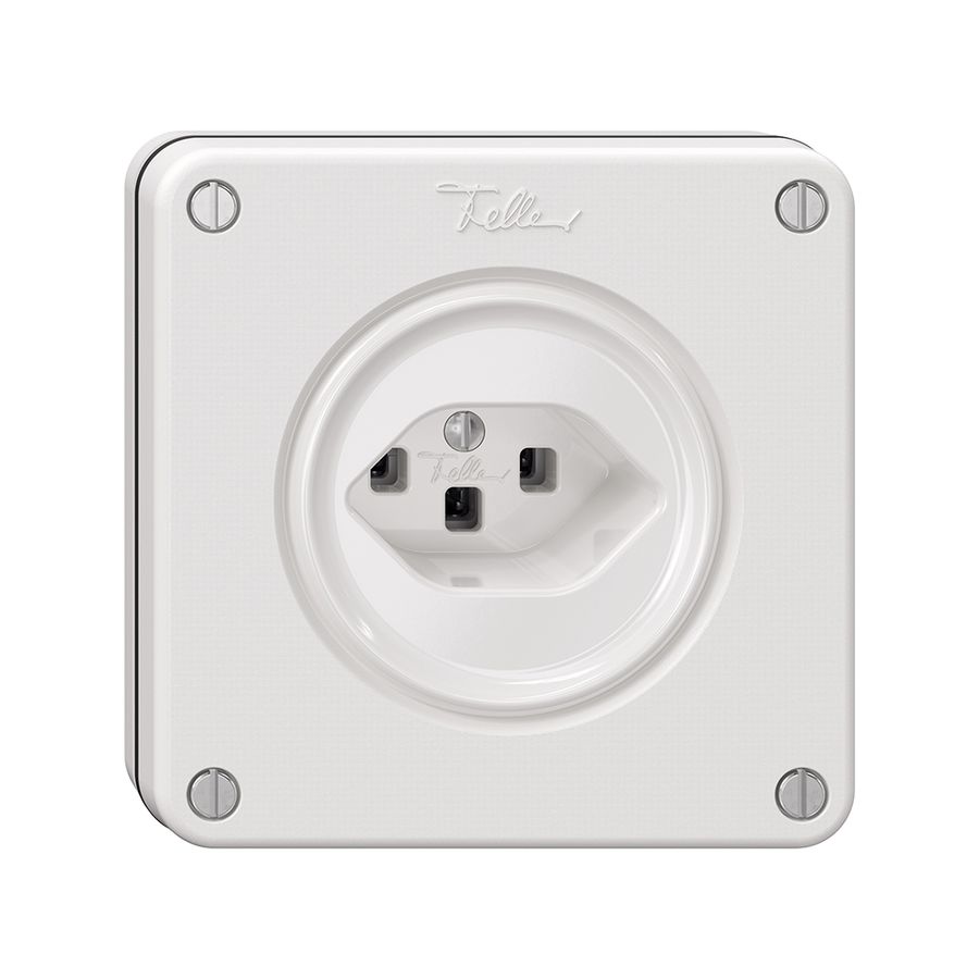 Steckdose NEVO, 1×T23, weiss