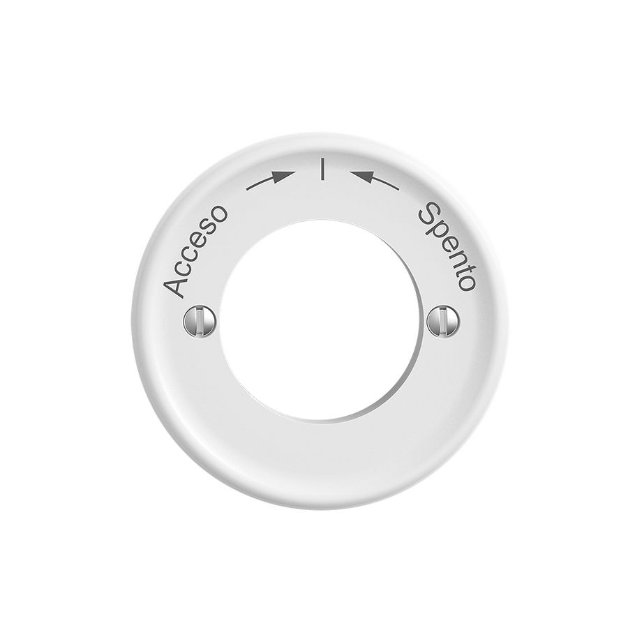 Kit frontal STANDARDdue Acceso->I<-Spento blanc pour contact pivotant