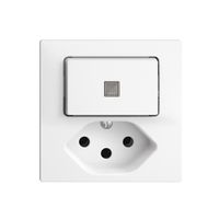 Combinaison lum.A-R/1L+T13 EDIZIOdue blanc, lentille LED jaune