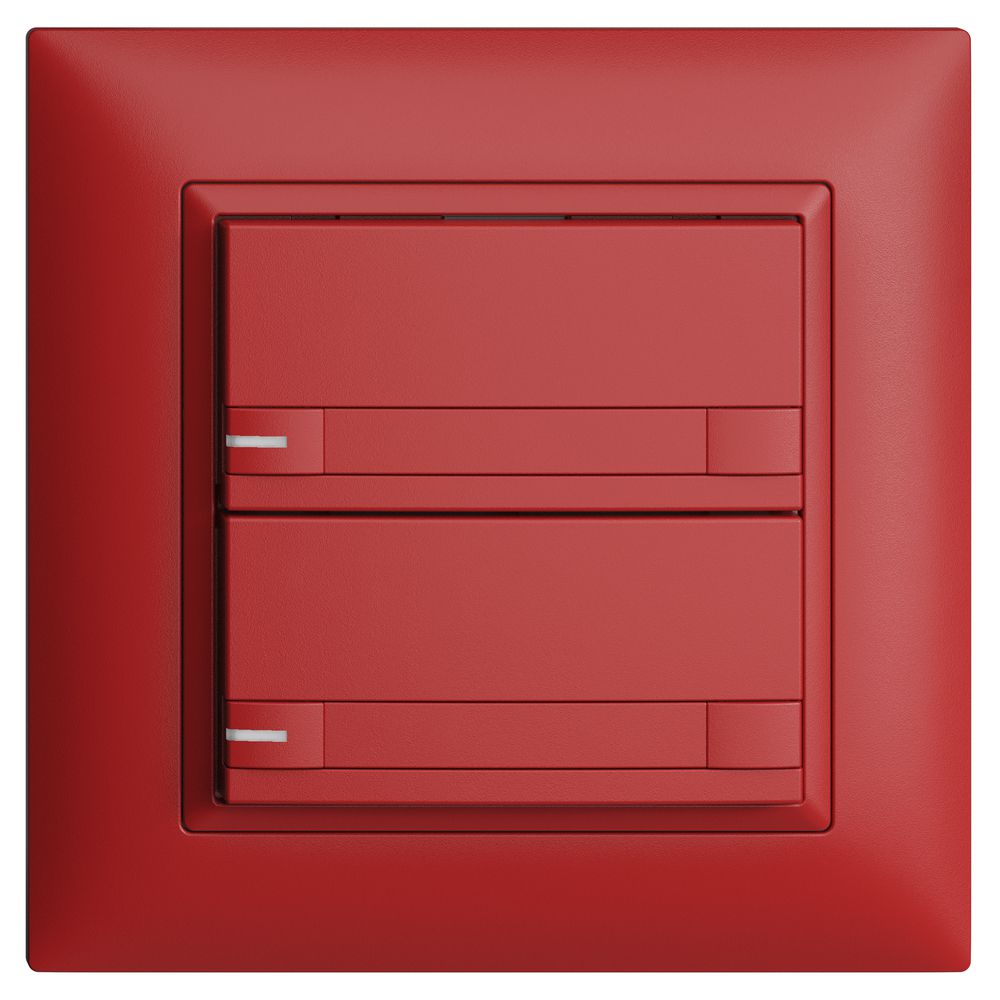 Poussoir KNX RGB ENC EDUE FMI, 250mW, a.LED RGB, papier, 2×pouss., C.2×T., ber