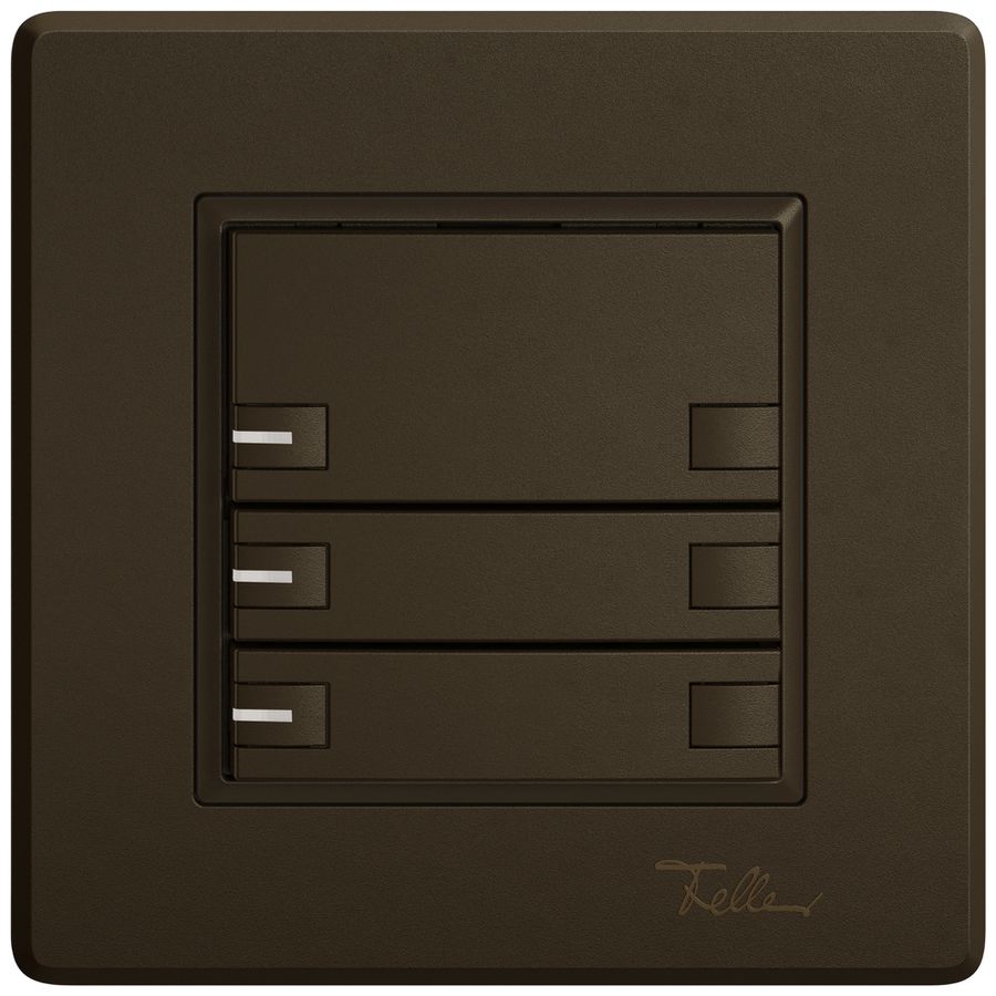 Poussoir KNX RGB ENC EDIZIO.liv SNAPFIX® capteur temp.RGB-LED 3× comm.2T br