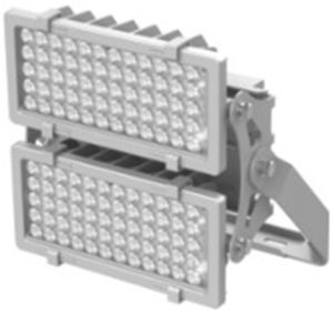 Proiettore LED DOTLUX HLFplus 400W, 5000K, dimmerabile, 100×38°