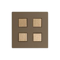 Kit de recouvr. EDIZIOdue elegance pour poussoir quadruple hazel