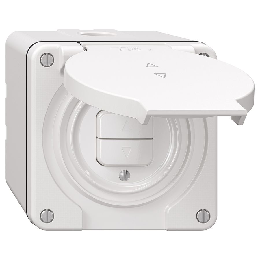 Interruttore p.tapparelle NAP NEVO, 1-canale, altezza d.mont.65 mm, 87×87 mm, bi