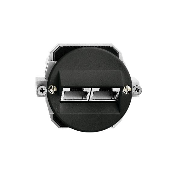 Einsatz zu UP-Anschlussdose 2×RJ45/s 4P getr.sz ITplus P 43mm