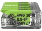 Borne de connexion WAGO Green Range 5L 0.5…6mm² avec levier vt transparent