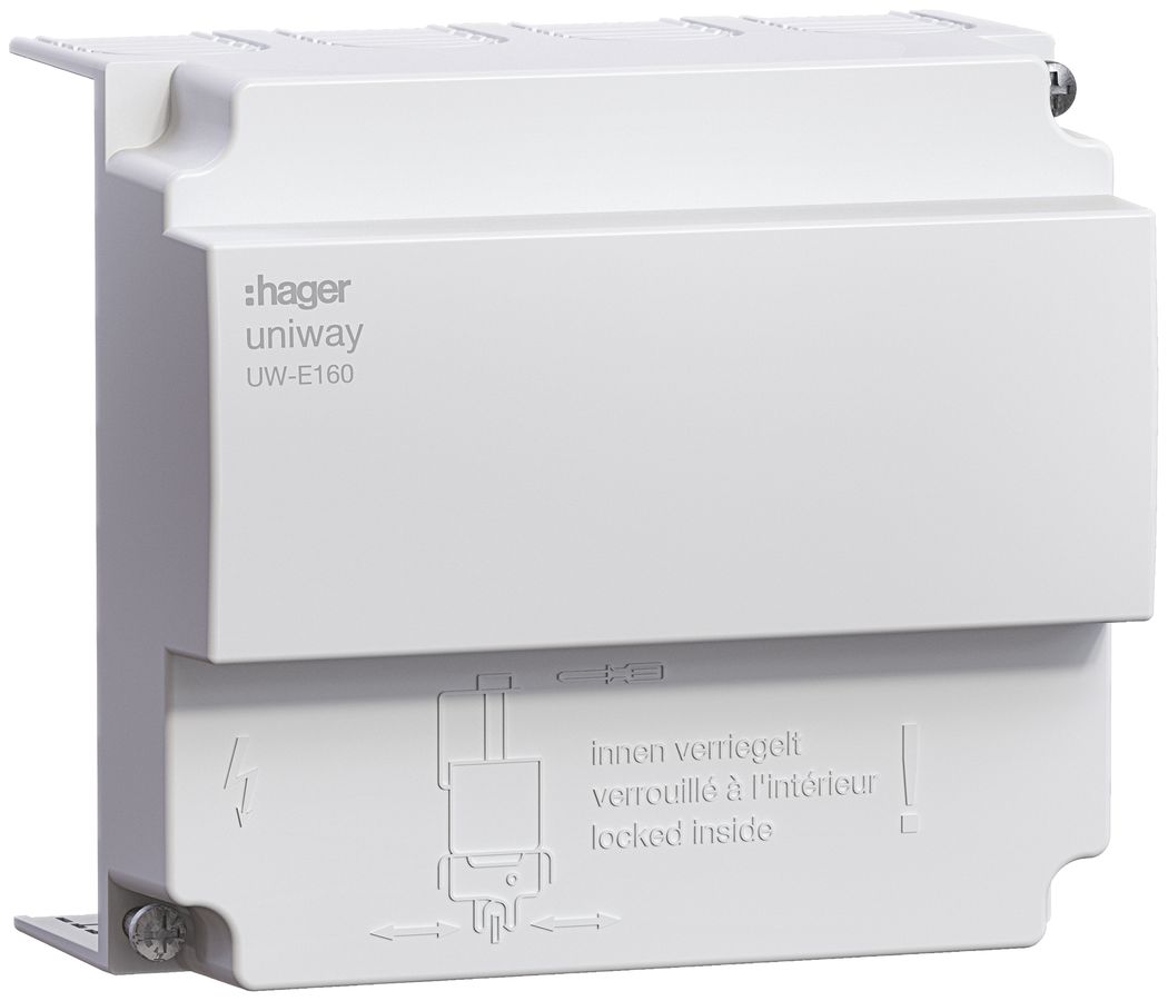 Couvercle standard Hager uniway pour bloc d'alimentation 160A, 3LN, l=108mm