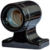 Fassung Elektrogros Aufbaufassung E27 Porzellan schwarz