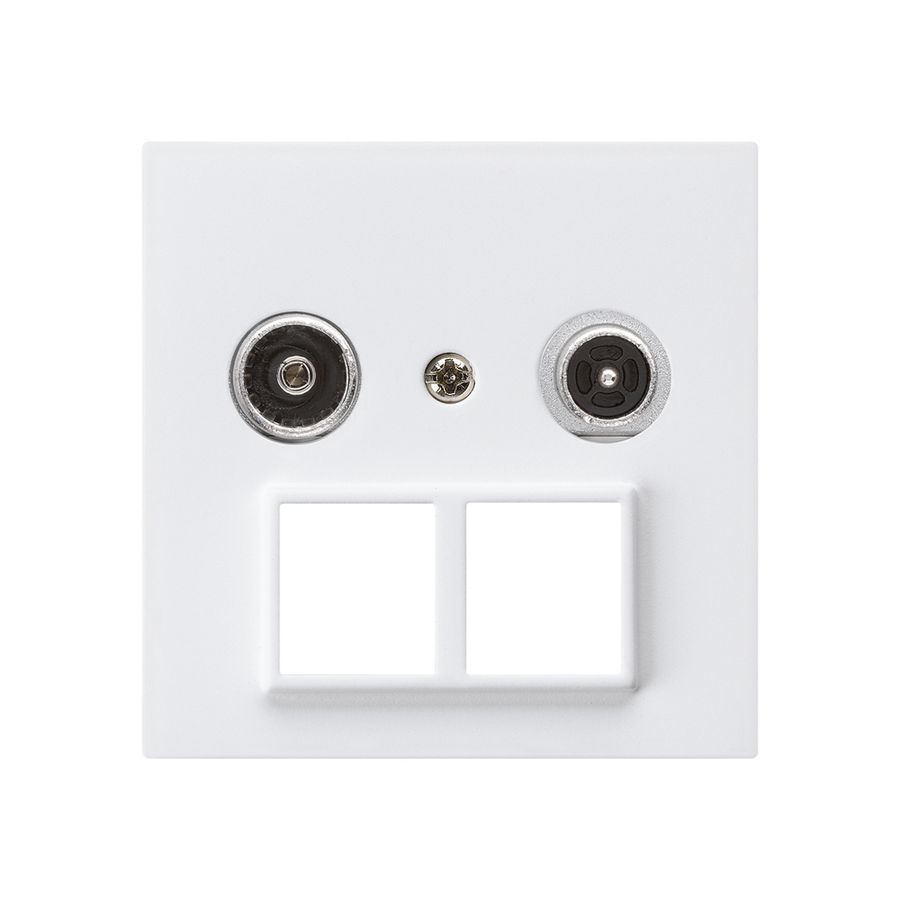 Prise multimédia kallysto R/TV montage A 23dB 2GHz blanc