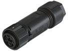 Prise Wieland RST16I5 S B1 ZT5 SW, 5L 250V/400V 16A, noir
