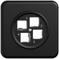 Kit de montage ENC STANDARDdue EASYNET S-One SNAPFIX® droit pour 4×RJ45 no