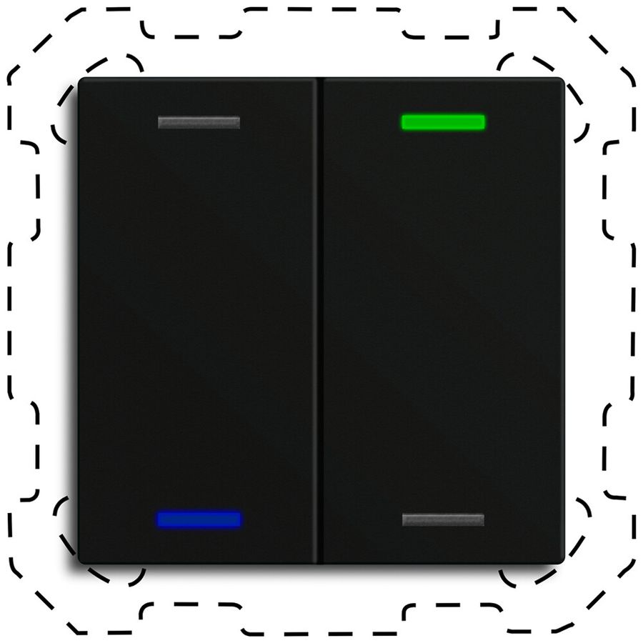 EB-Taster KNX RGBW MDT BE-TAL600216.01 2T/4B schwarz matt "neutral"