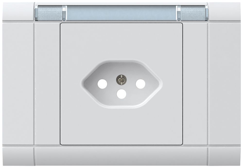 EB-Frontset kallysto, für EB-Steckdose 1×Typ 13, mit Bezeichnungsträger, weiss
