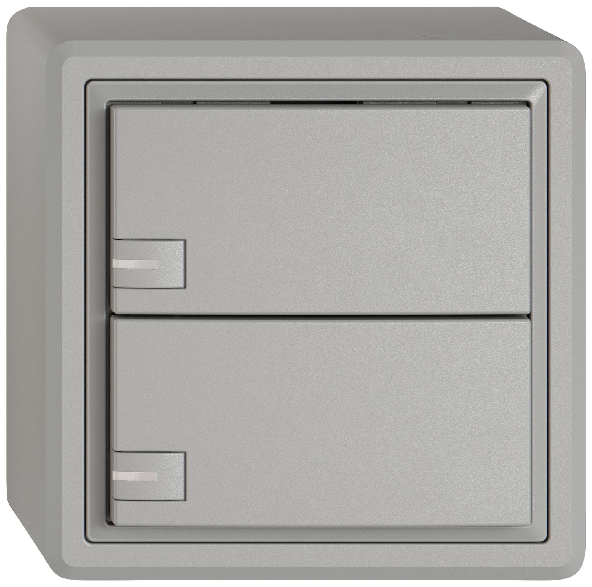 Pulsante universale AP EDIZIO.liv UNI SNAPFIX® 12…48V c.LED blu 2× com.1T grc