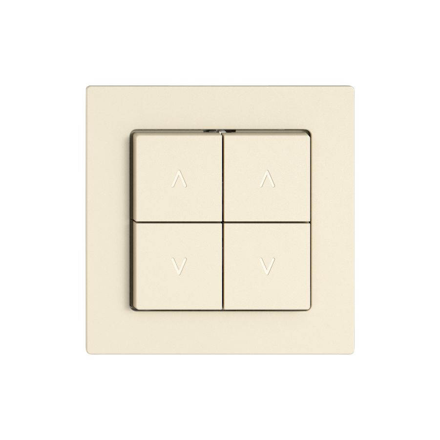 Interruttore p.tapparelle EDIZIO.liv SNAPFIX® 10A 250V 4 tasto 2 canali cr