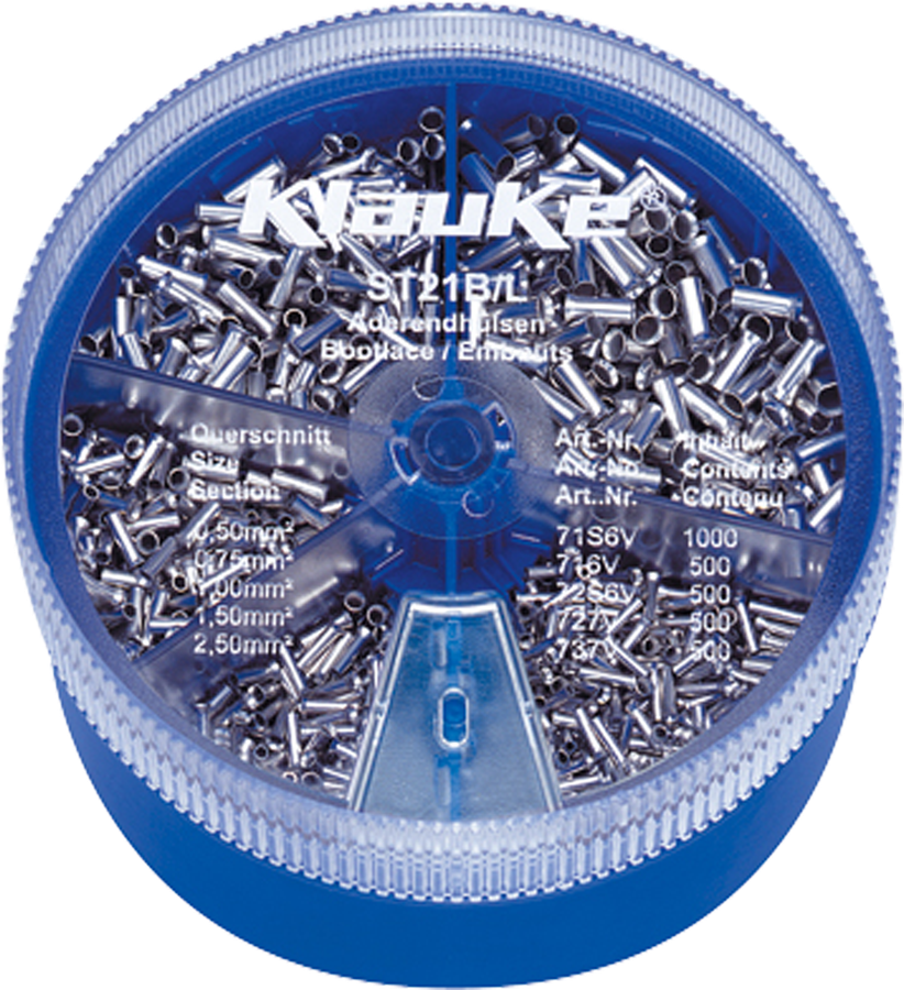 Aderendhülse Klauke ST21B Streudose DIN 3000 Stk
