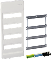 Ausbaupaket Hager volta ohne Rahmen/Tür 4-reihig