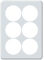 UP-Abdeckplatte origin 3×2 Ø58mm 152×212mm weiss