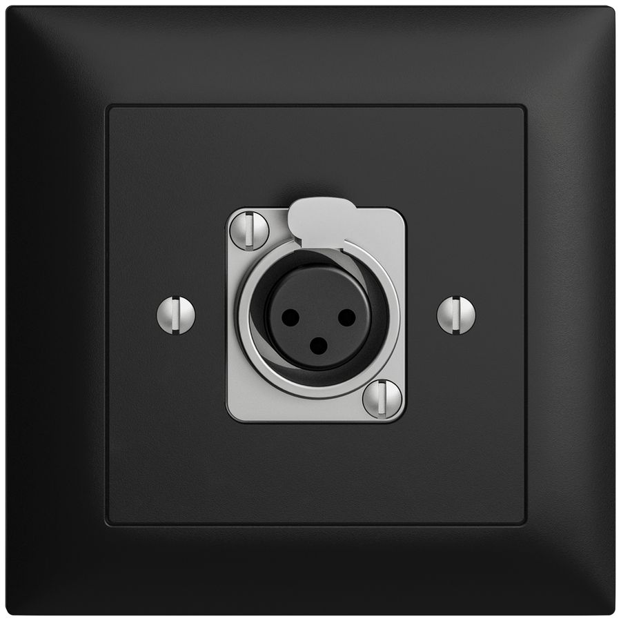 Kit de montage ENC EDIZIOdue XLR 3L P noir