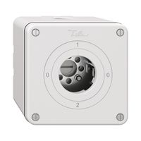 NAPU-Drehschalter NEVO, 2/1 L, ohne Zylinder, KS, 0-1-0-2, weiss