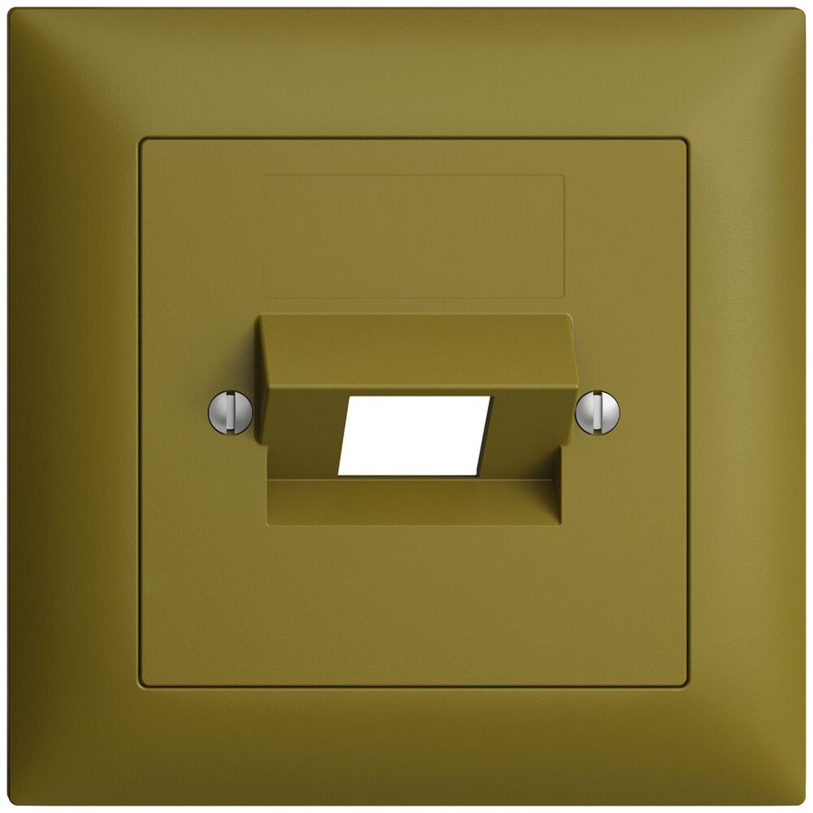 Frontset EDIZIOdue olive 88×88mm 1×RJ45
