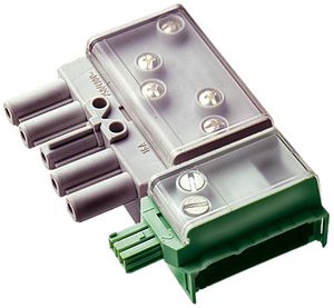 Flachkabel-Anschlussdose Woertz Ecobus combi 5L Code 1+Code KNX/EIB