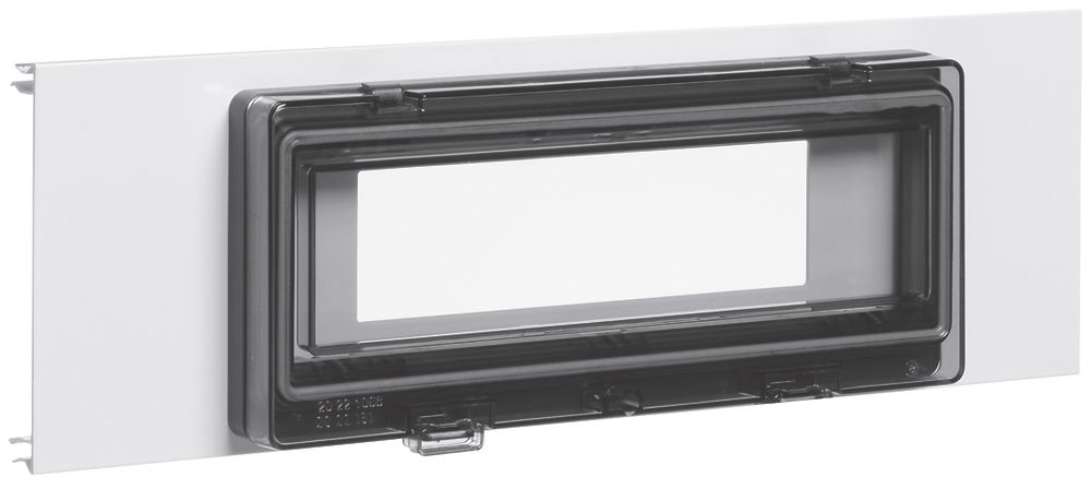 Geräteblende tehalit BRA 120, 9 Module, Tür, verkehrsweiss