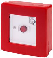 Tasto di allarme AP GEWISS, 1Ch/1R, con copertura in vetro, IP55, rosso