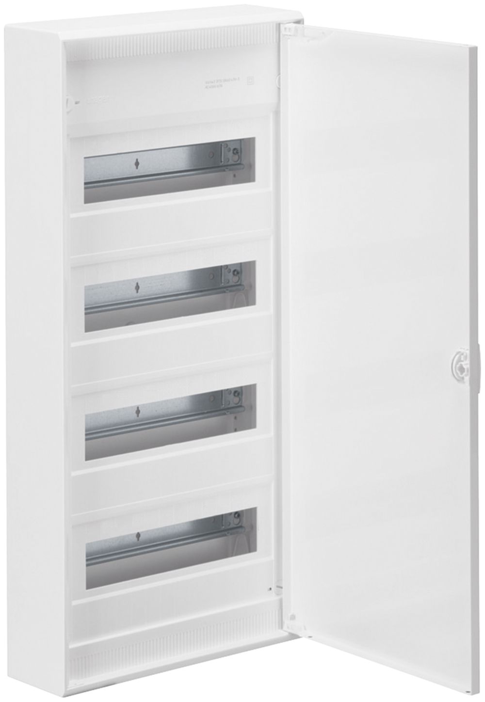 Coffret de distribution AP Hager volta 4 rangées porte IP30 305×640×96.5mm