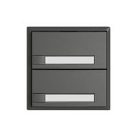 Poussoir KNX RGB EDIZIO.liv SNAPFIX® capteur temp.s.LED étiqu.2× comm.1T grf