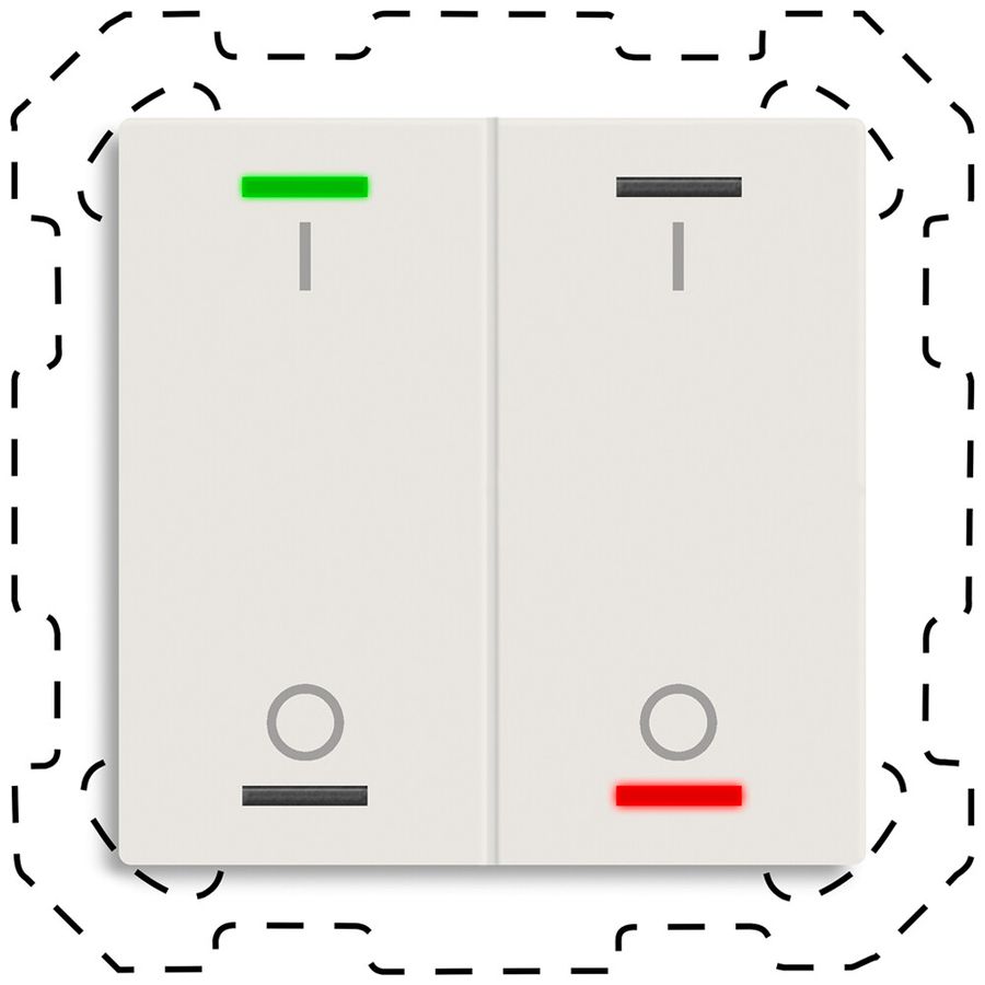 EB-Taster KNX RGBW MDT BE-TAL600211.B1 2T/4B weiss matt "I/O"