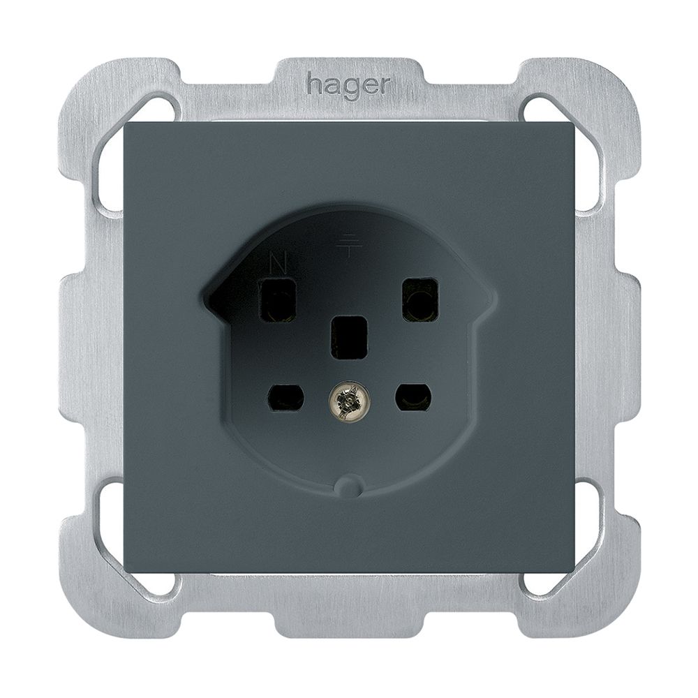 UP-Steckdose HA kallysto Typ 25 mit Steckklemmen anthrazit