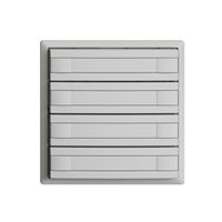 Pulsante KNX RGB EDUE, 250mW, s.LED, c.inserto carta, 8×pulsante, 1×tasto, grc