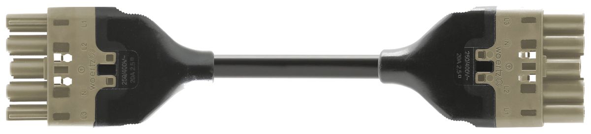 Verbindungsleitung Woertz 49345/C3 5×1.5mm² 400V 16A 4m gu Buchse-Stecker Cca