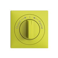 Frontset EDIZIOdue Ouvert->I<-Fermé lemon 60×60mm für Schwenktaster