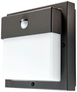 Wandleuchte SG Bassi PIR E27 1×15W IP65 240×240mm anthrazit