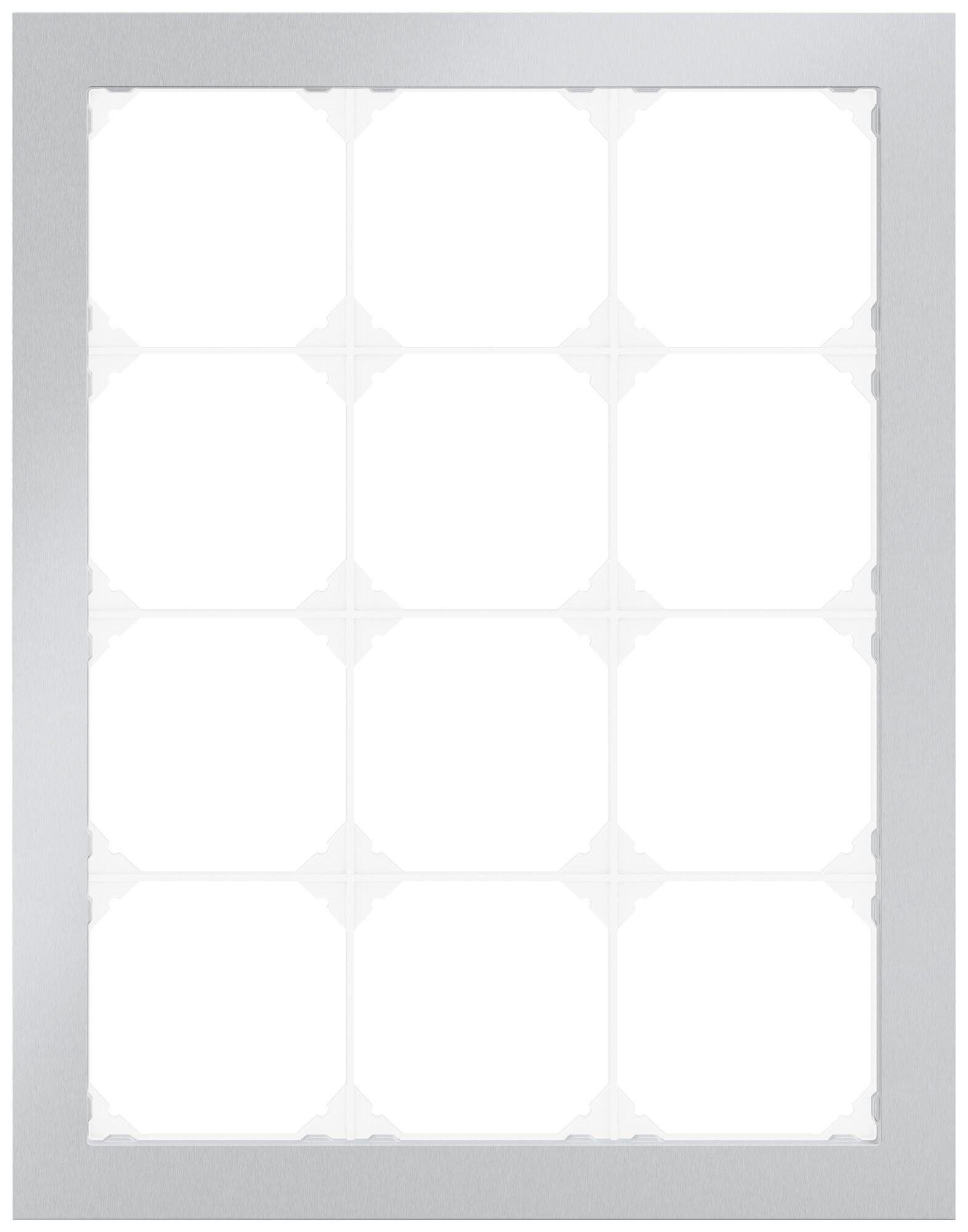 UP-Abdeckrahmen EDIZIO.liv prestige SNAPFIX® 4×3 214×274mm Al