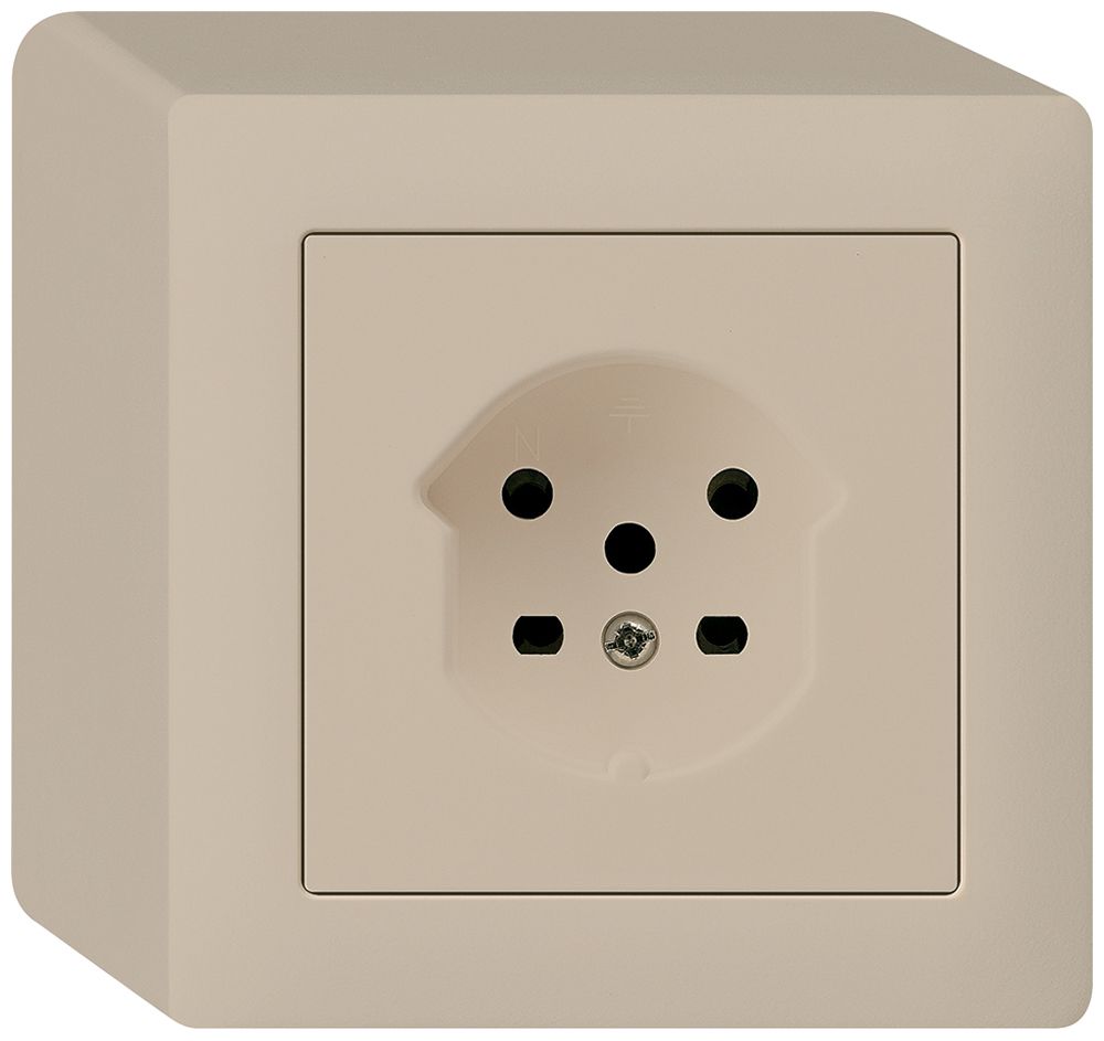 AP-Steckdose kallysto T15 beige Schraubklemme