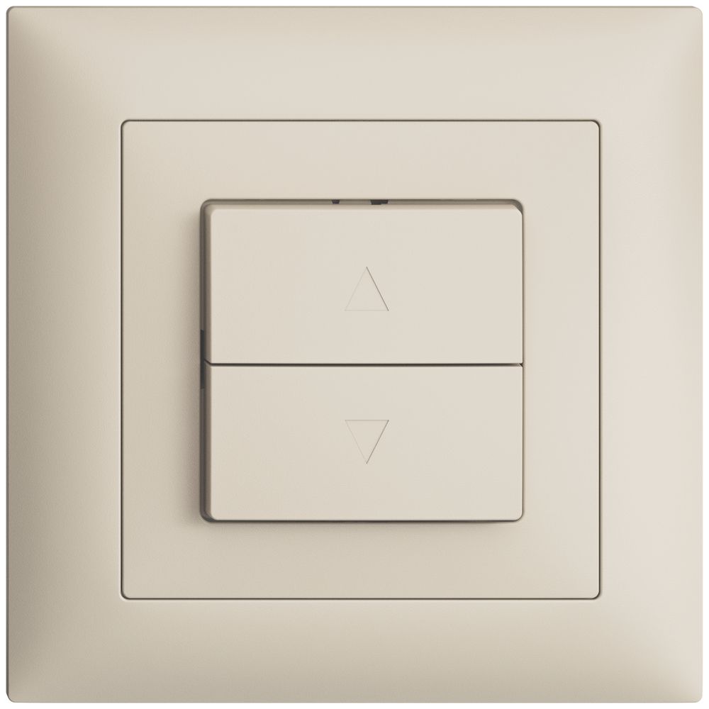 UP-Frontset EDIZIOdue FMI crema für Storentaster/-schalter